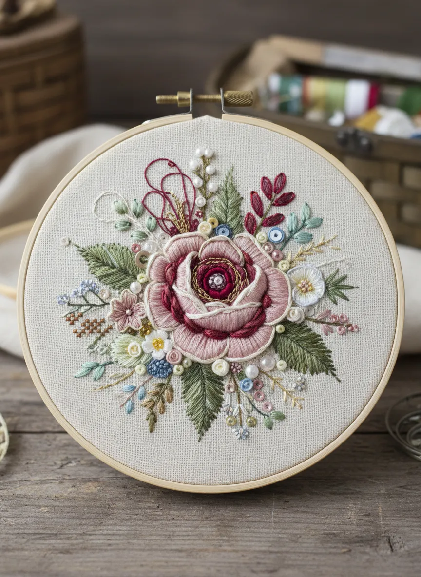Mixed_Stitch_Flower_Art