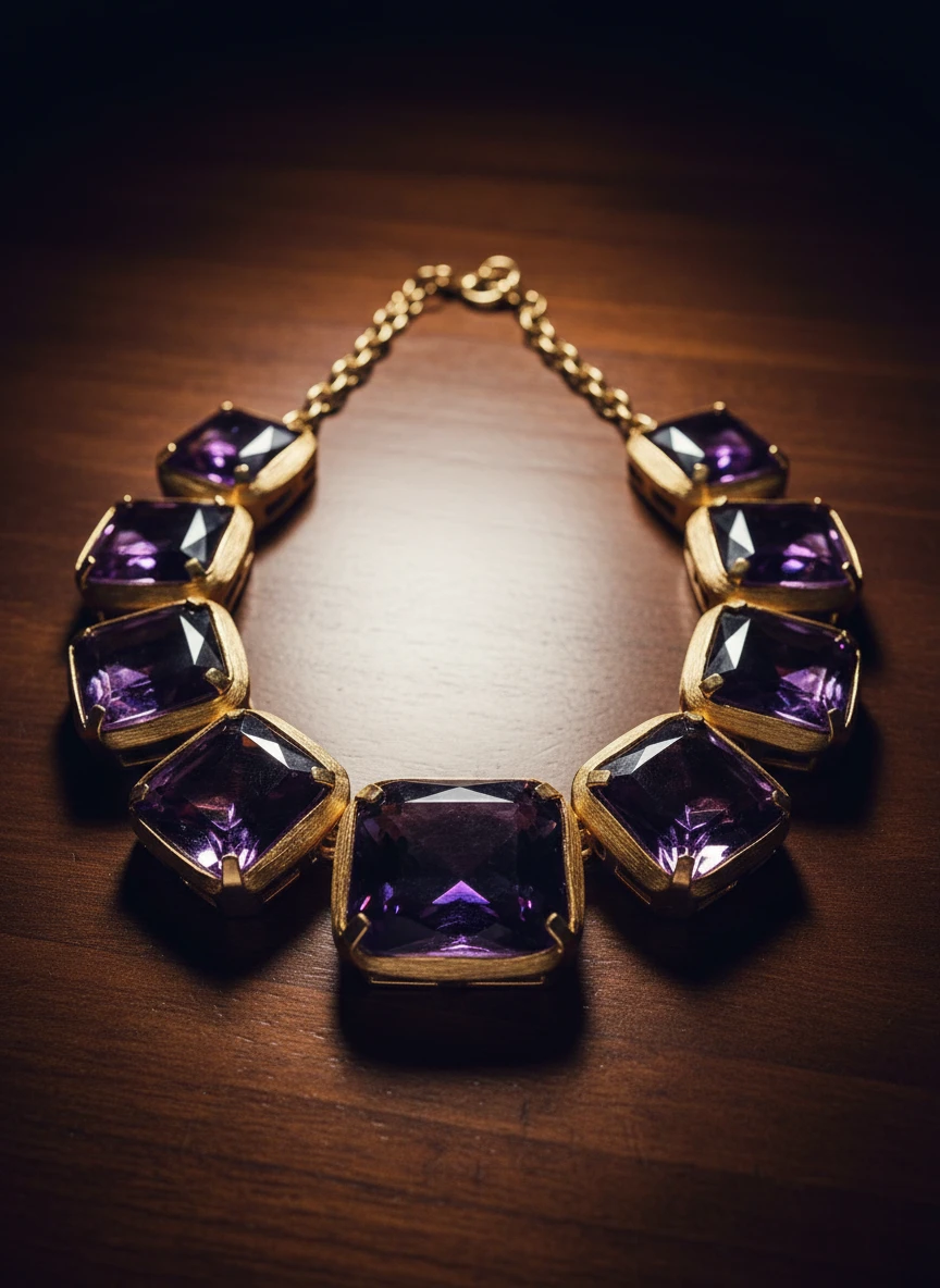 Amethyst Statement Collar Necklace