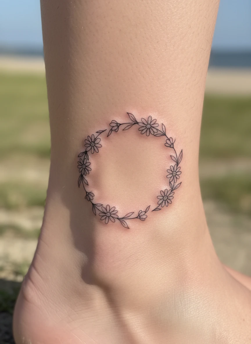 April Daisy Ankle Charm