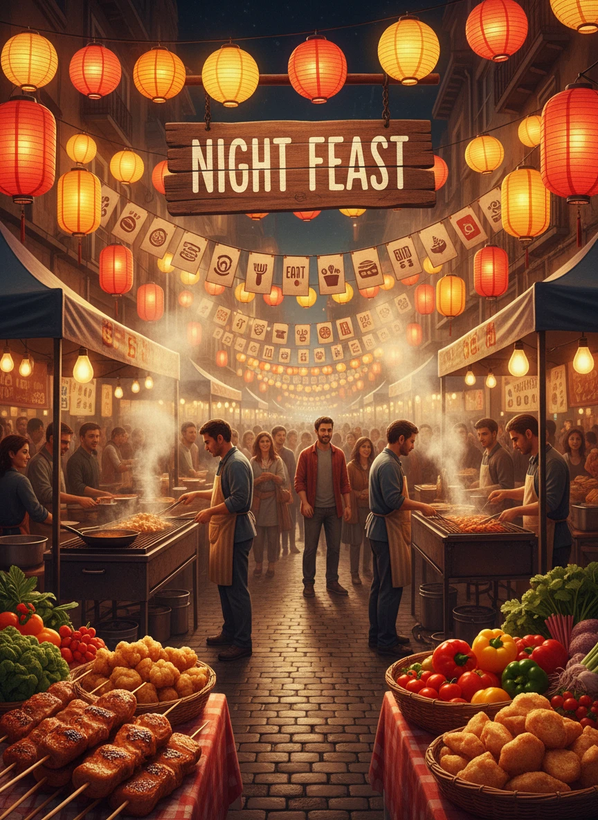 Food Festival Street Market Poster