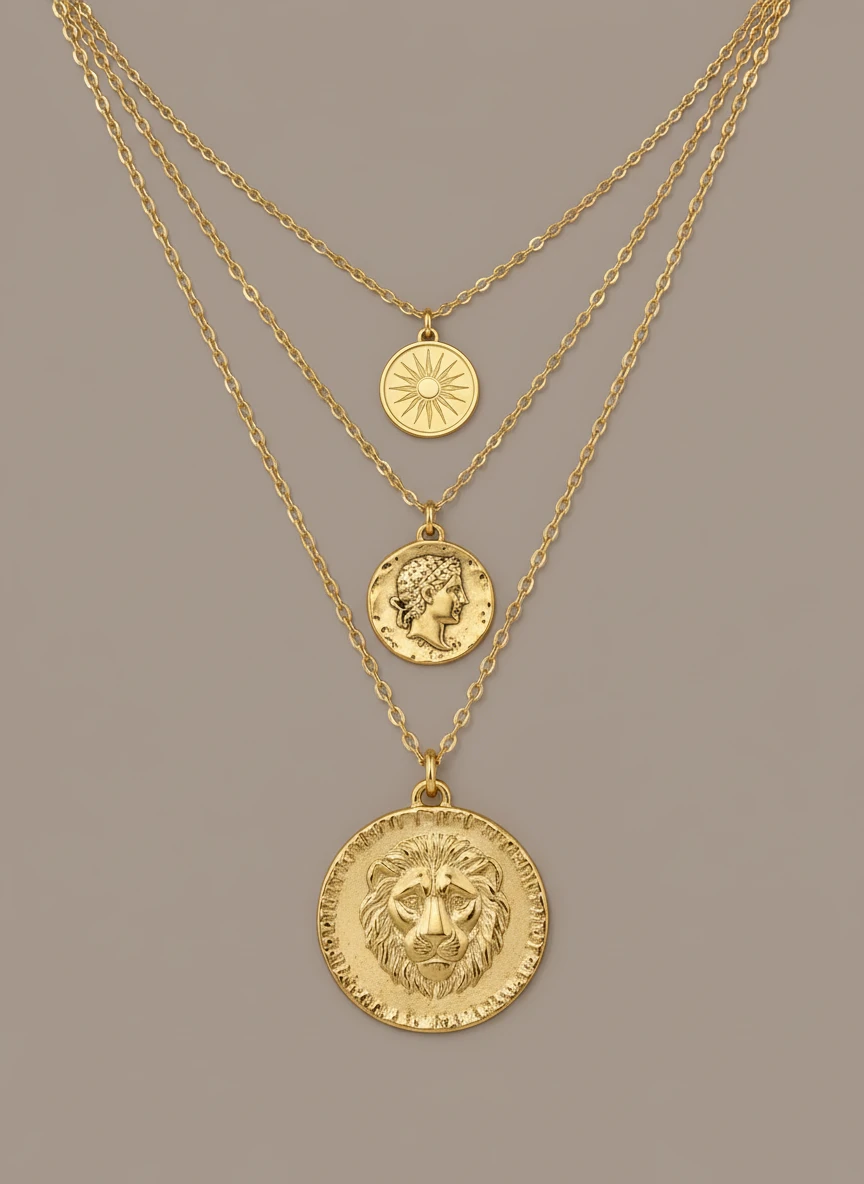 Layered Gold Coin Necklace