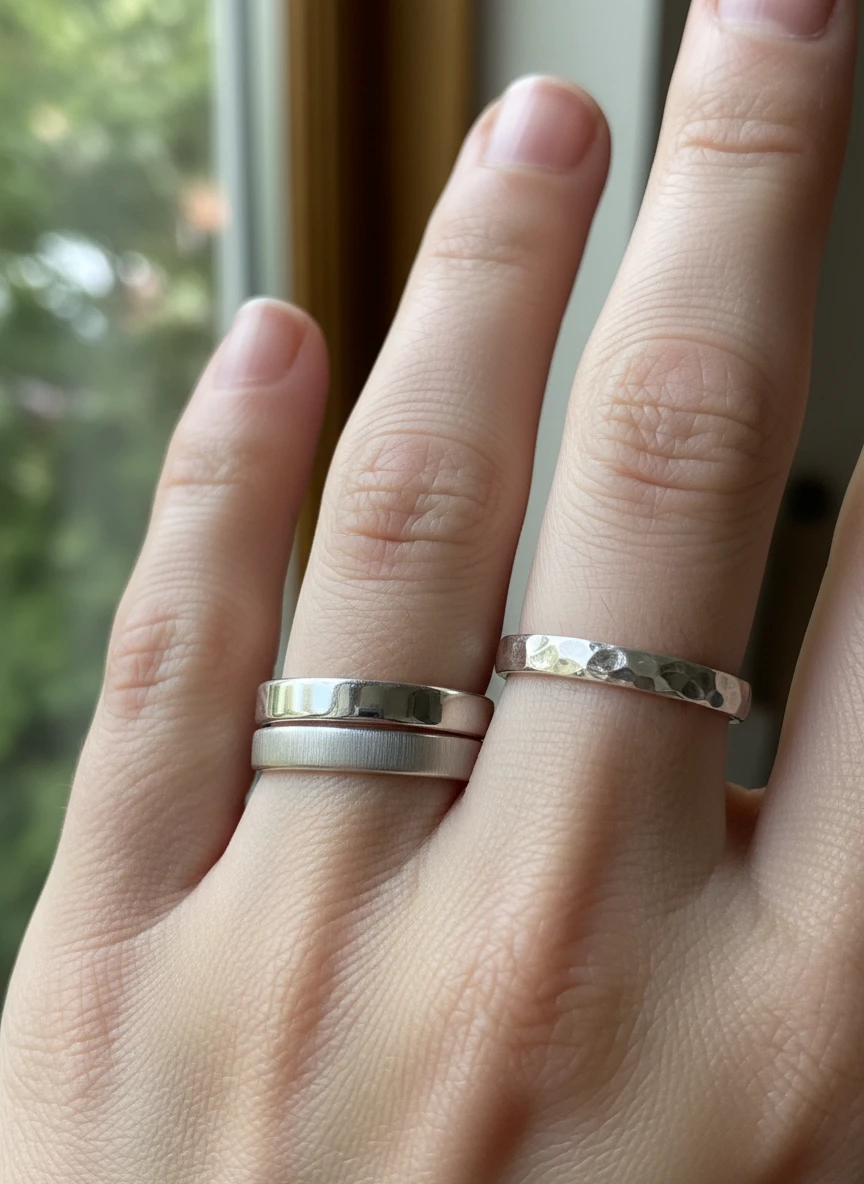 Minimalist Silver Stacking Rings