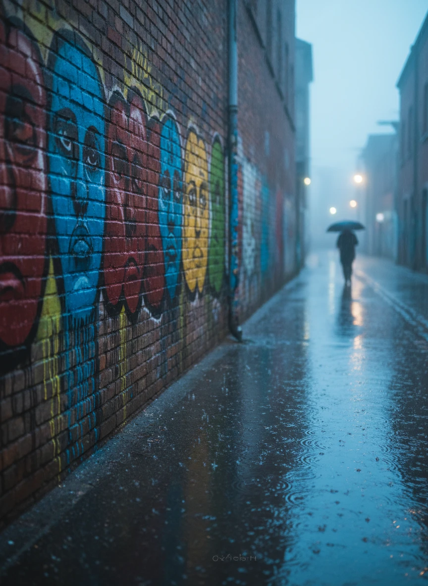 Rain-Soaked Street Tag