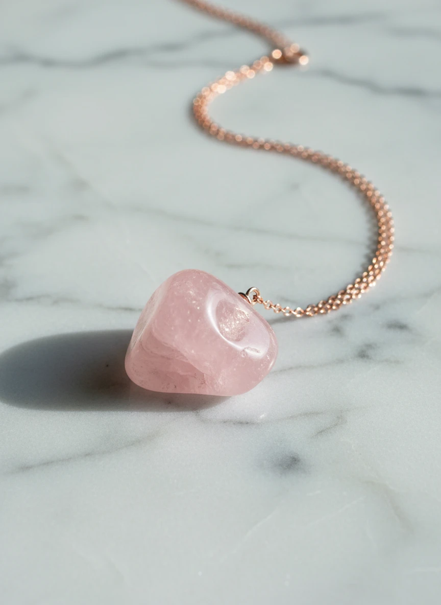 Rose Quartz Pendant Necklace