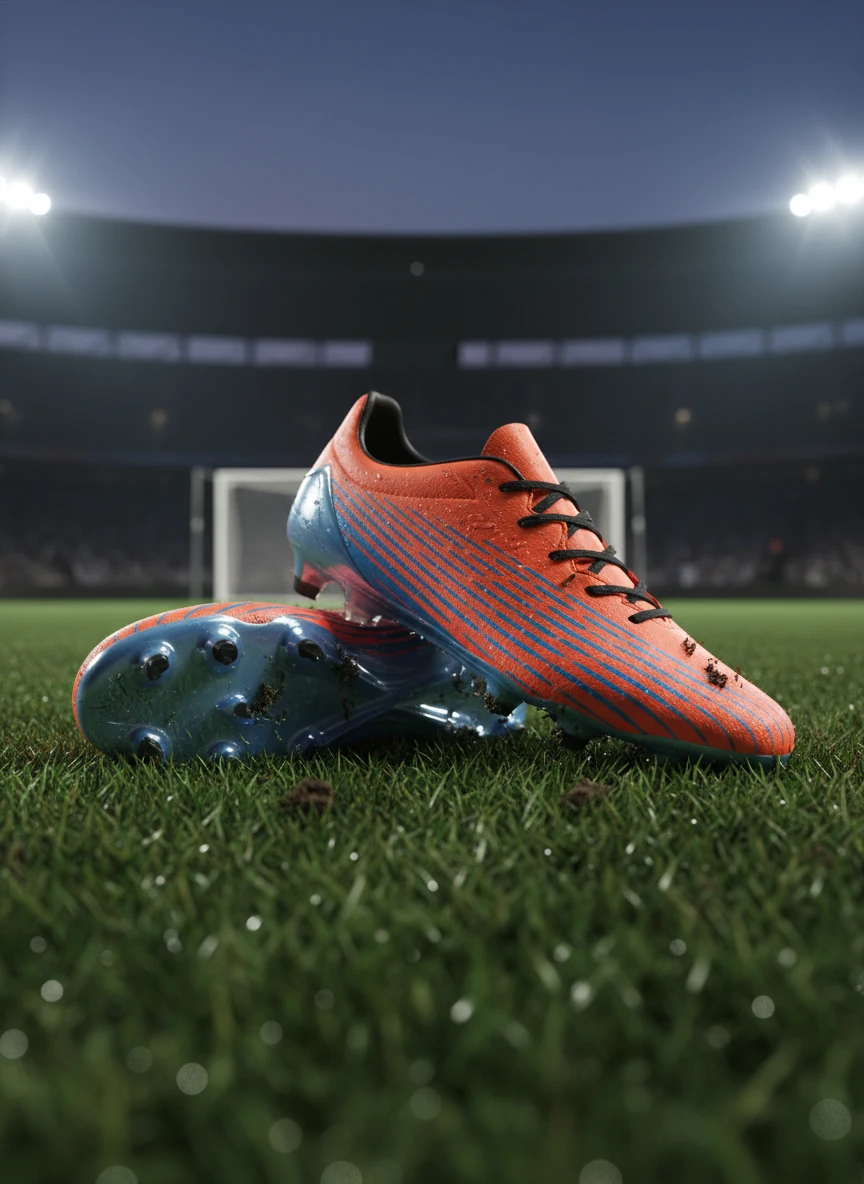 Soccer Cleats on Grass Field