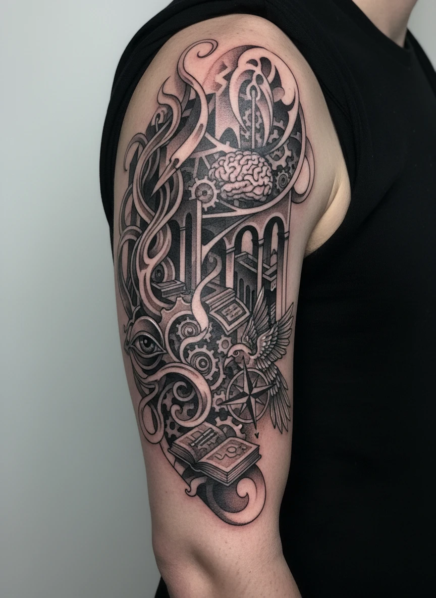 Surreal Abstract Tattoo