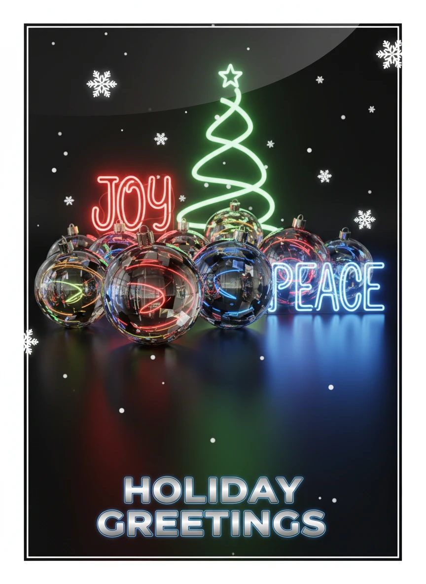 3D-rendered Christmas Card